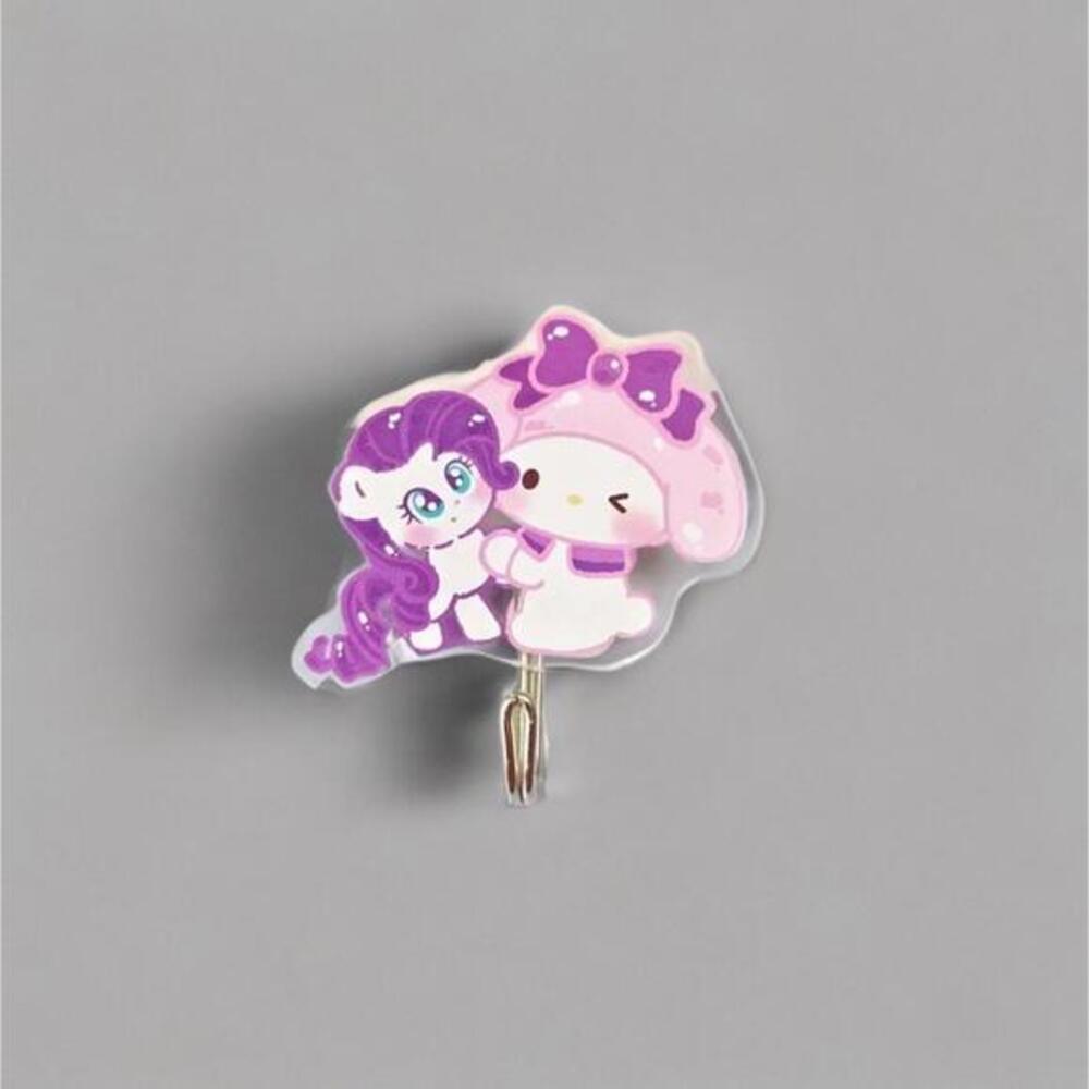 Acrylic Hook - Sanrio My Melody x Rarity My Little Pony, Kawaii Wall Hang